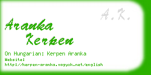 aranka kerpen business card